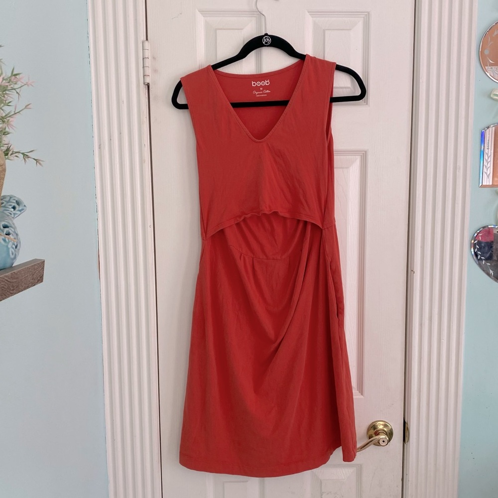 Sleeveless BOOB Design Nursing Dress